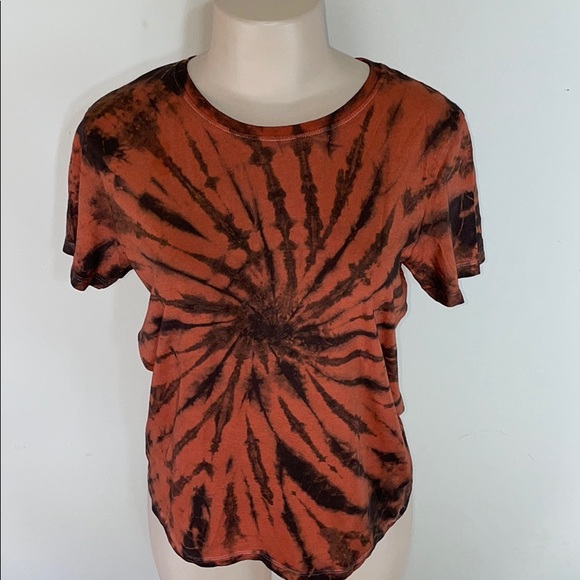 Black Orange Tye Dye T-Shirt - Picture 8 of 13
